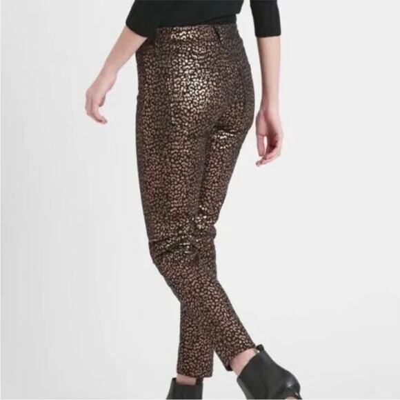 NWT Banana Republic Mid-Rise Skinny Stretch Leopard Ankle Pant / Jean - Picture 5 of 14